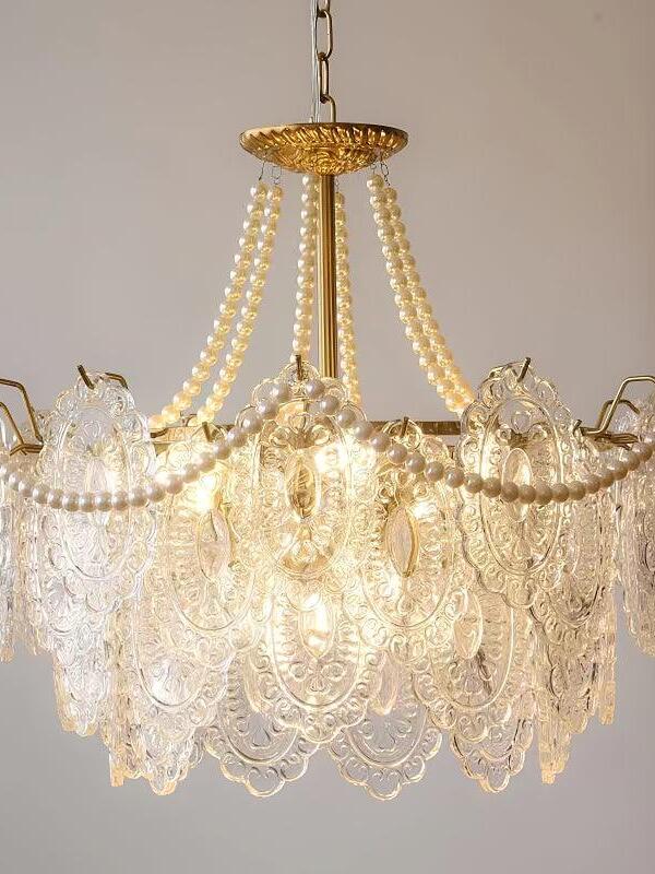 Pearls Glass Chandelier - Cueteks