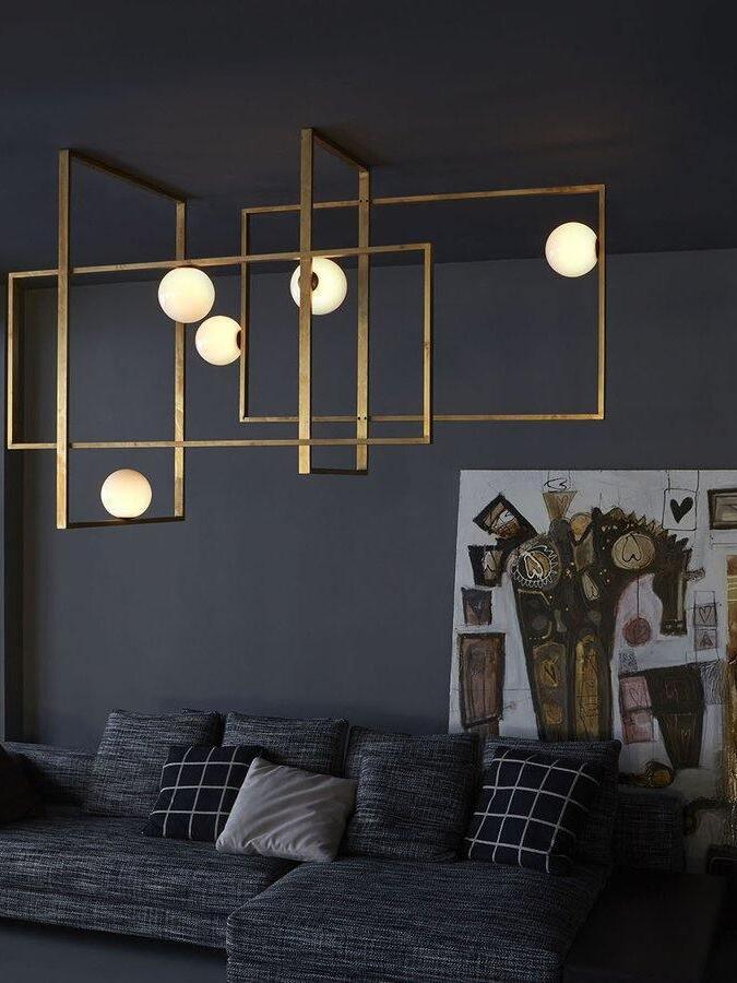 Mondrian Glass Ceiling Light - Cueteks
