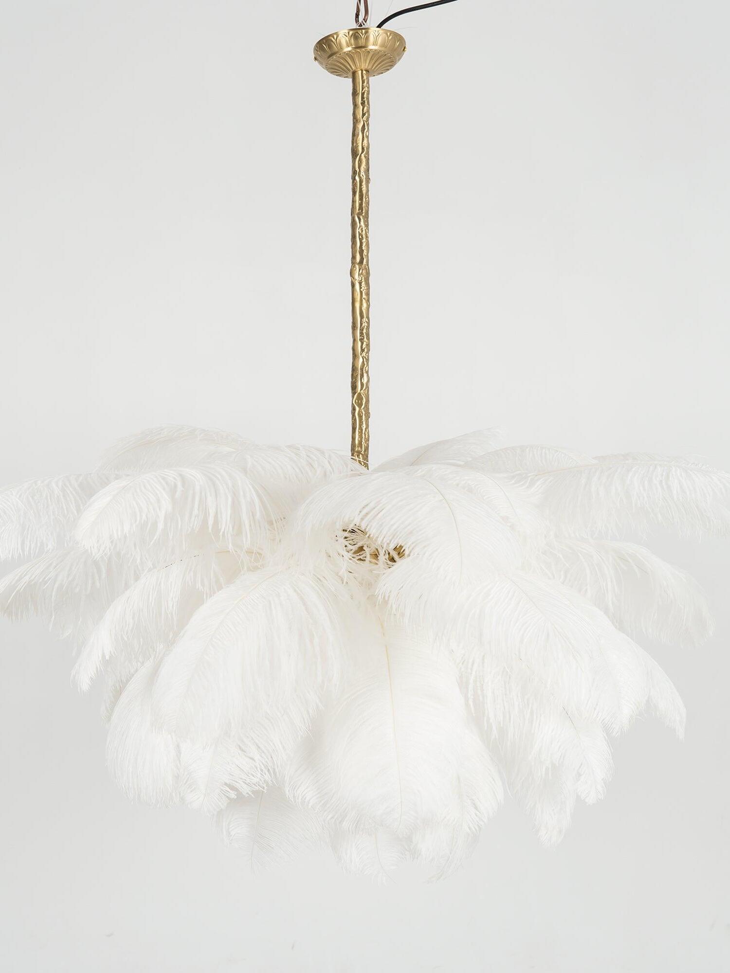 Ostrich Feather Chandeliers - Cueteks