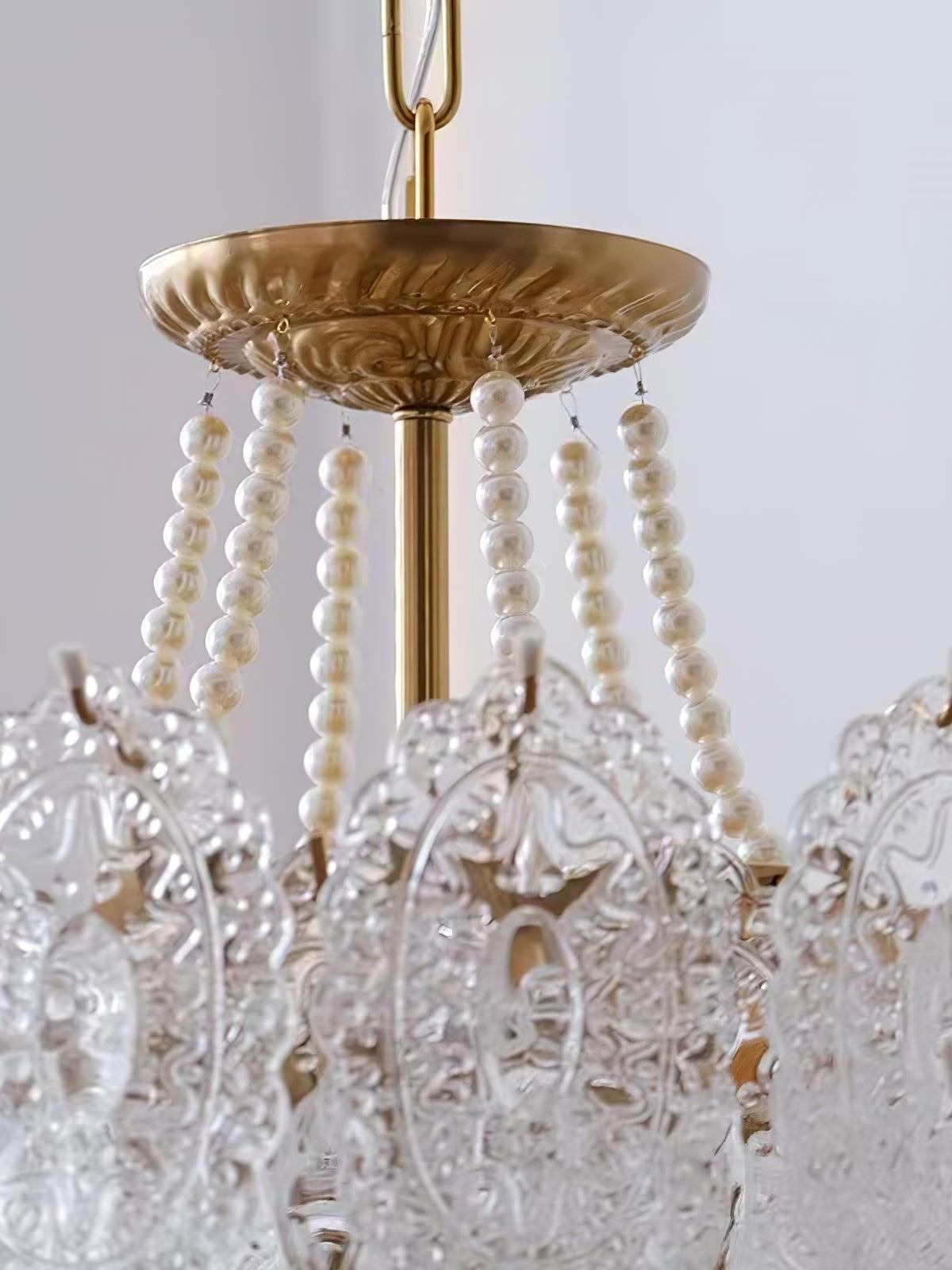 Pearls Glass Chandelier - Cueteks