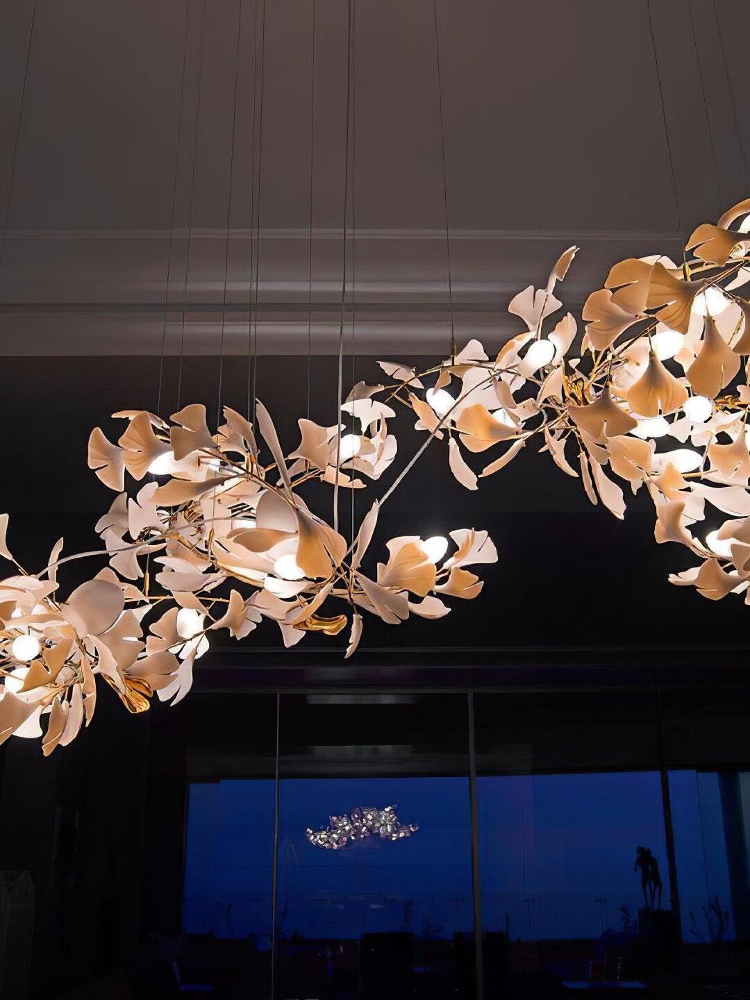 Creative Ceramics Gingko Flower Chandelier G - Cueteks