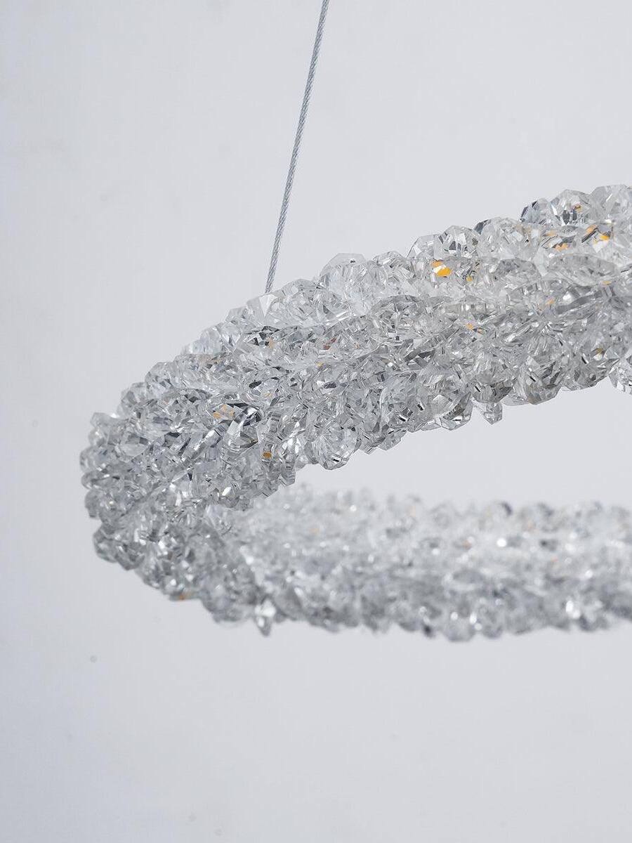 Decorative Ring Crystal Island Chandelier - Cueteks