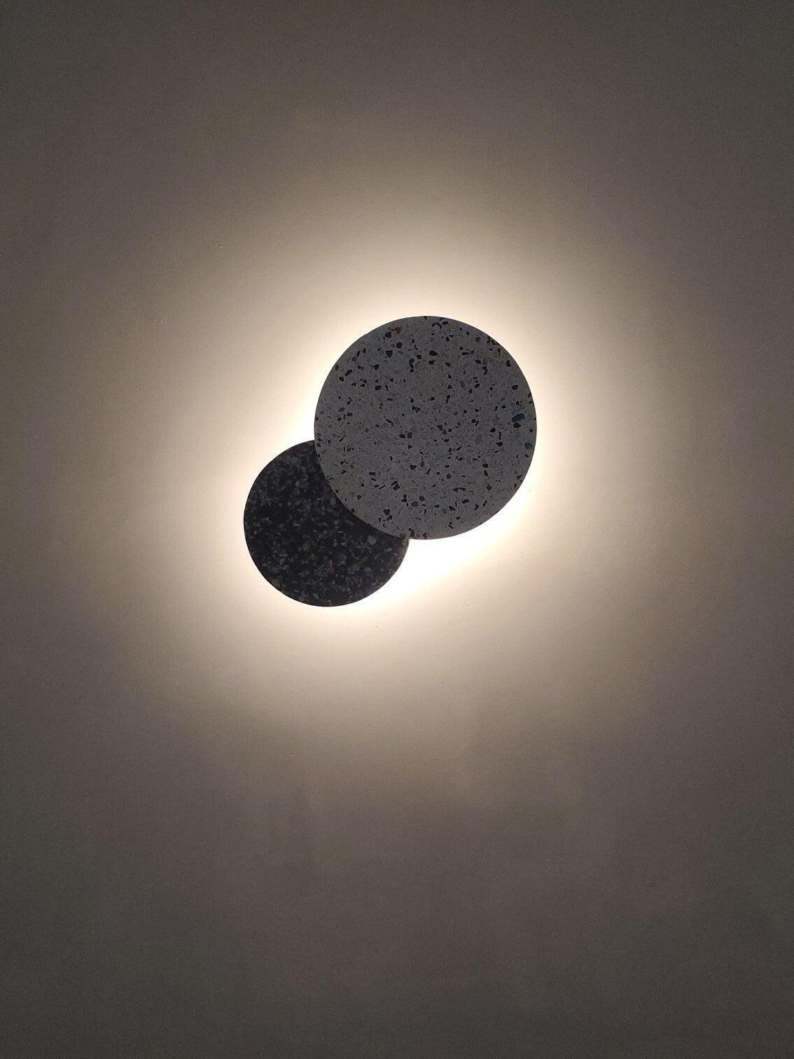 Modern Round Terrazzo Pin Wall Lamp - Cueteks