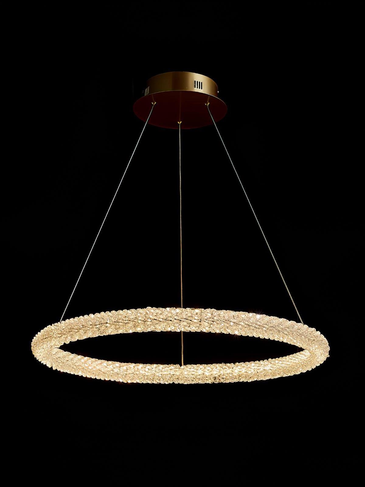 Decorative Ring Crystal Island Chandelier - Cueteks