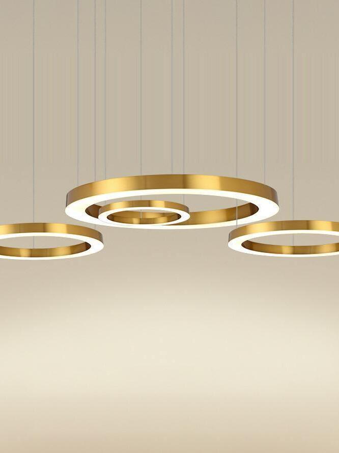 Classic Metal Circular Ring Mahlu Chandelier - Cueteks