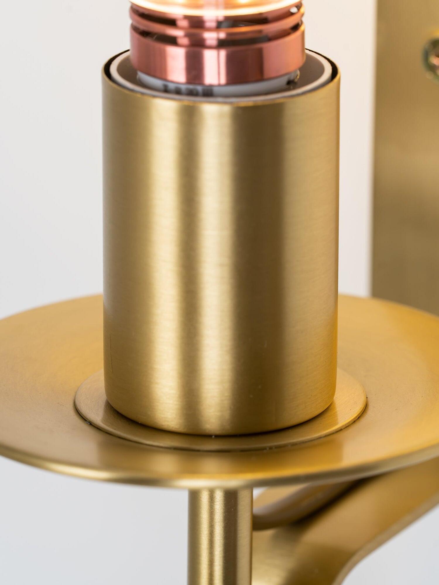 Retro Brass Fontanelle Glass Wall Lamp For Bedroom - Cueteks
