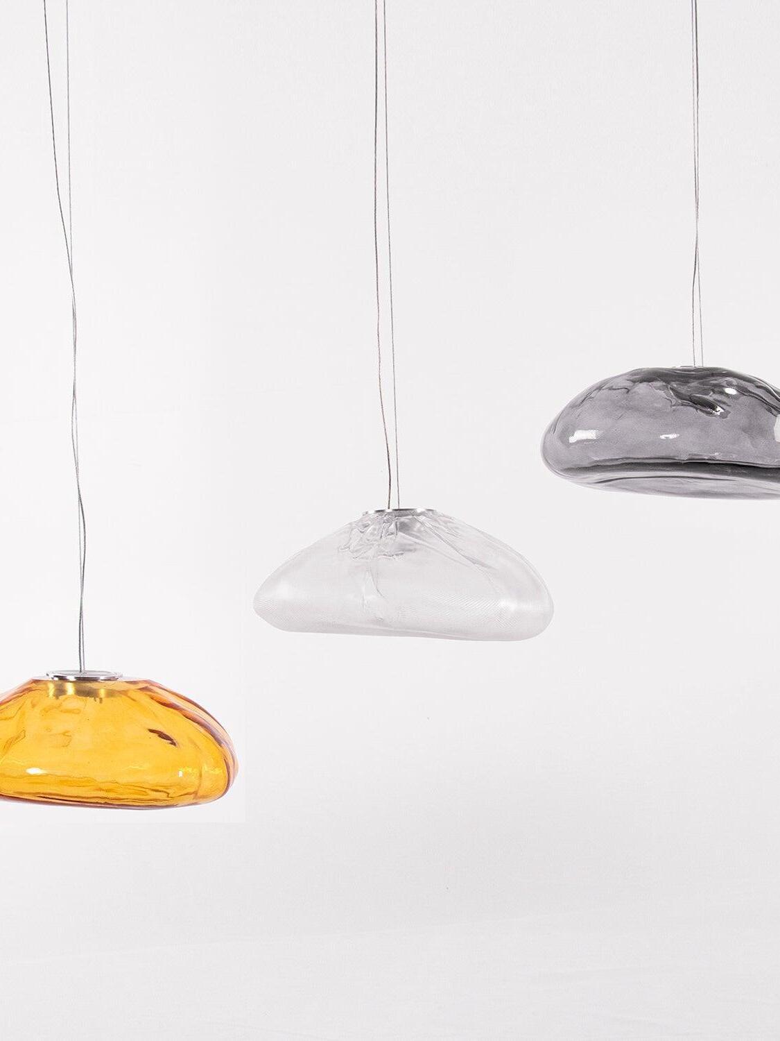Transparent Glass Random Rectangle Multiple Pendant Lamp - Cueteks