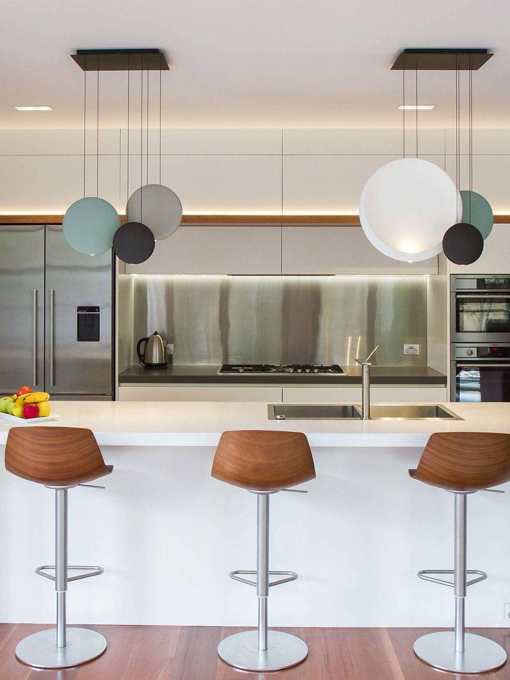 Resin Cosmos Multicolor Disc Pendant Light - Cueteks