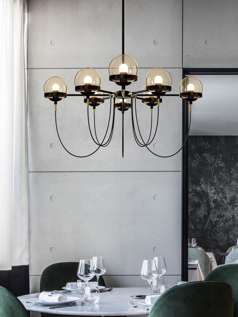 Glass Ball Chandelier - Cueteks
