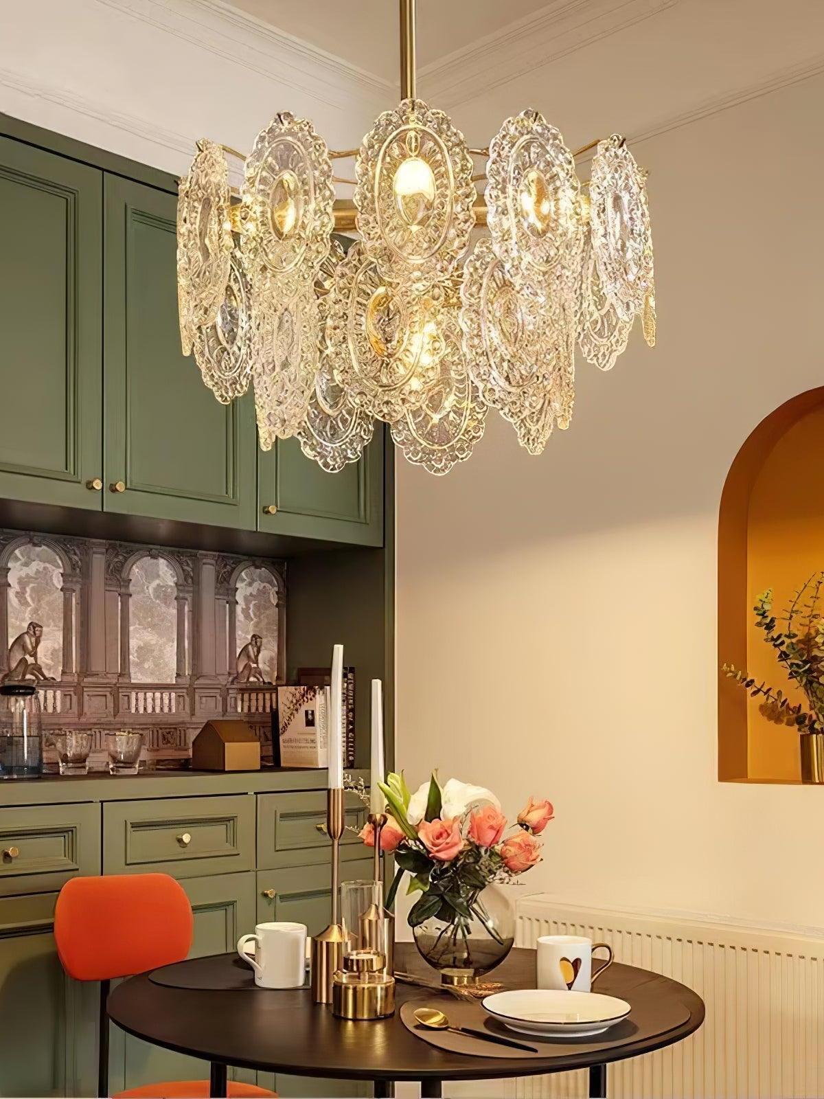 Wave Glass Chandelier - Cueteks