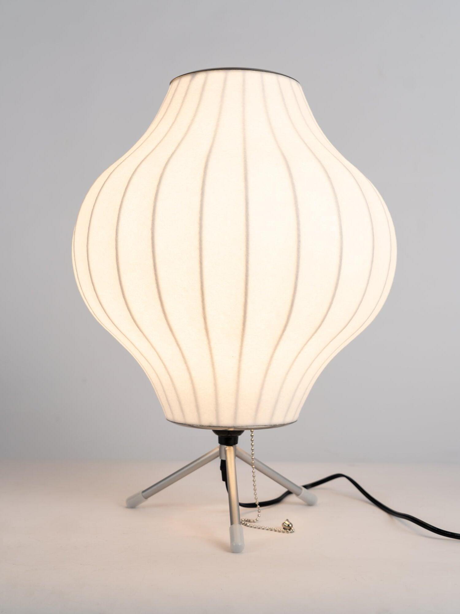 White Nelson Ball Shape Tripod Table Lamp - Cueteks