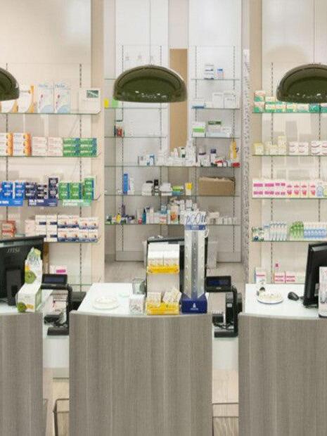 Green domes pictured above a shop counter