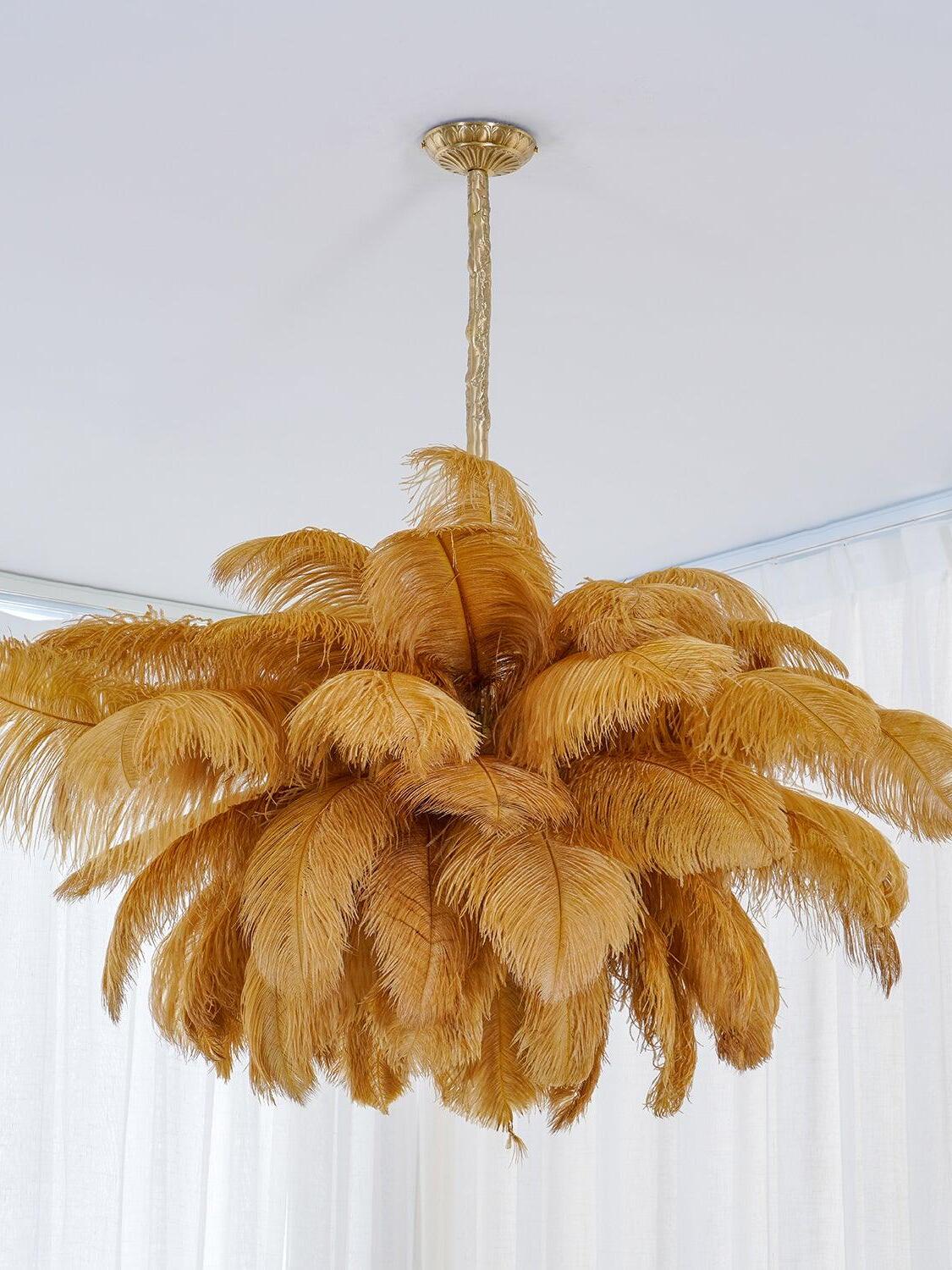 Ostrich Feather Chandeliers - Cueteks