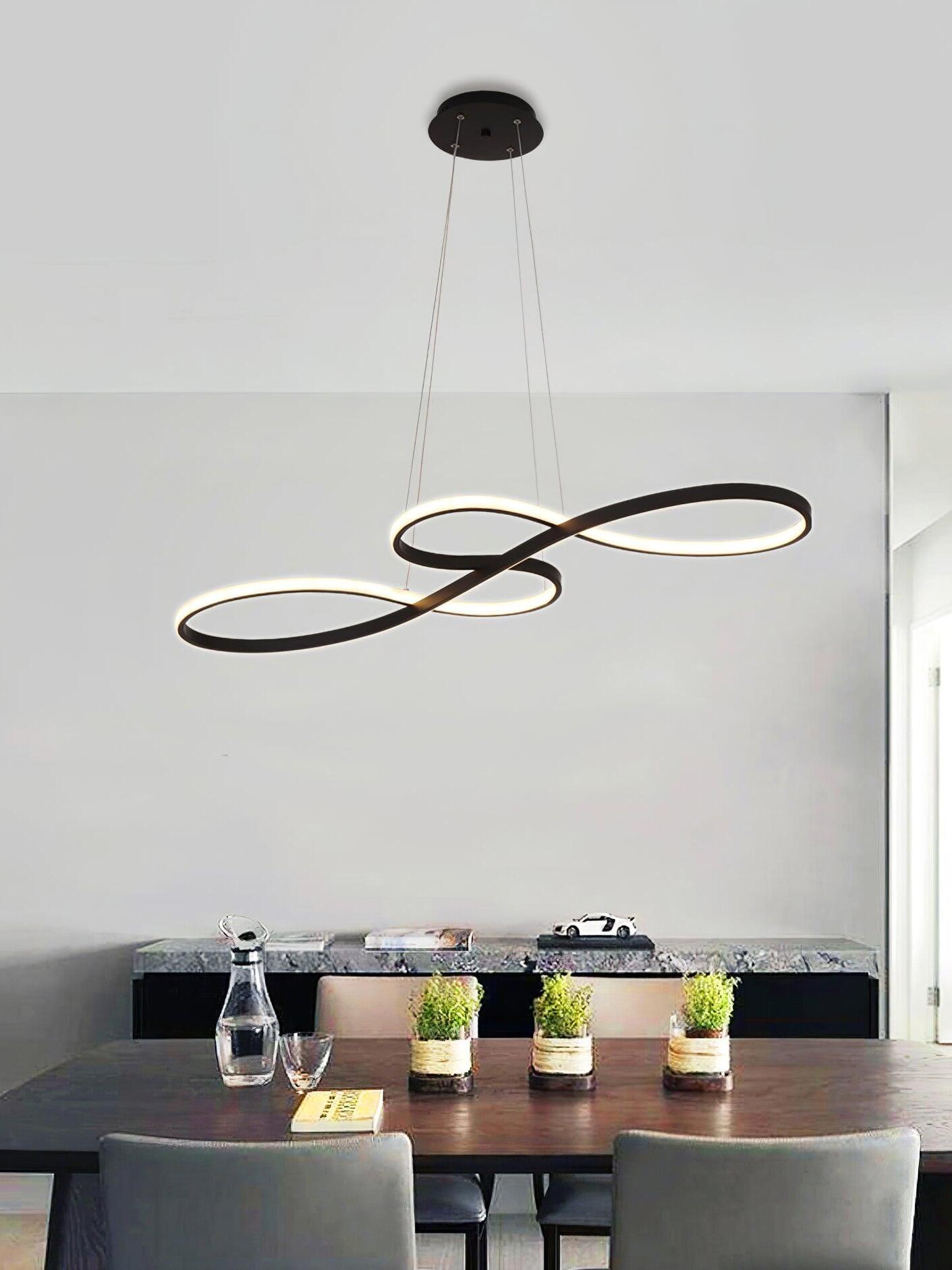 Modern Wavy Line Note Acrylic Pendant Lamp - Cueteks
