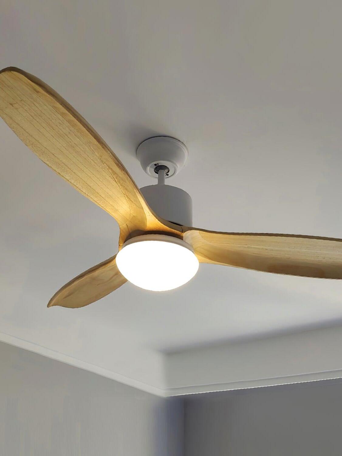 Vintage Wooden Harborough 3 Ceiling Fan Light - Cueteks