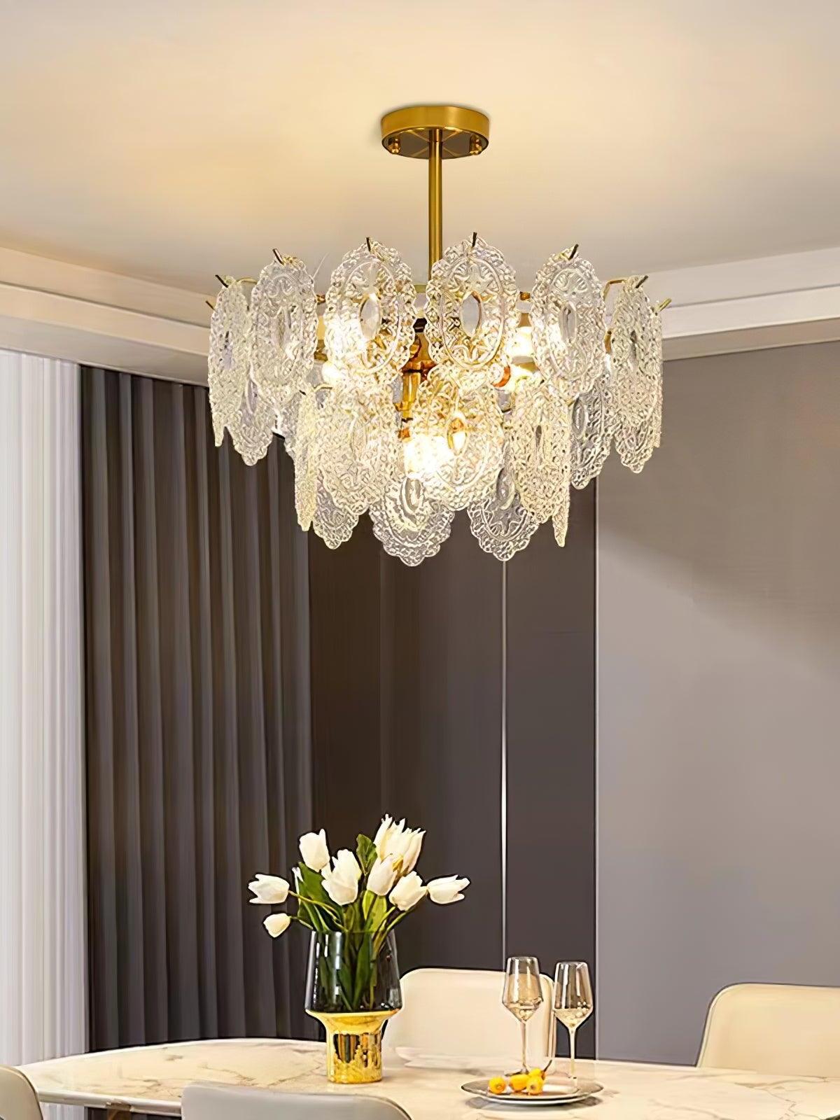 Wave Glass Chandelier - Cueteks