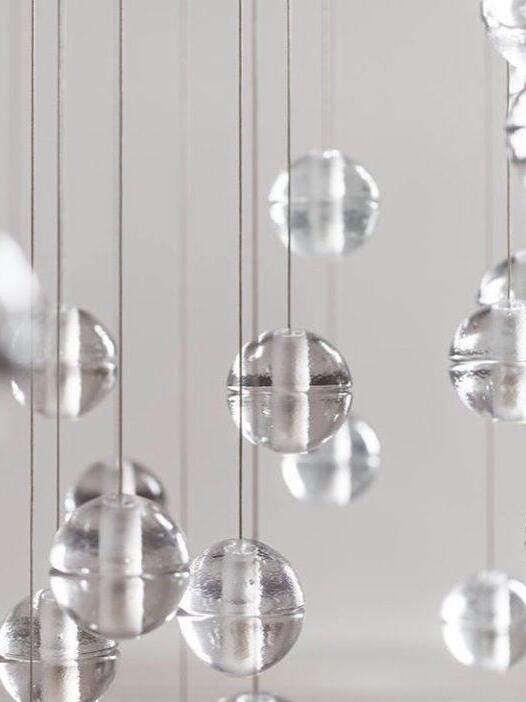 Round K9 Crystal Pendant Lamp - Cueteks