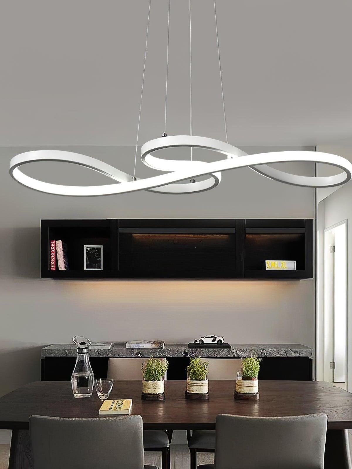 Modern Wavy Line Note Acrylic Pendant Lamp - Cueteks
