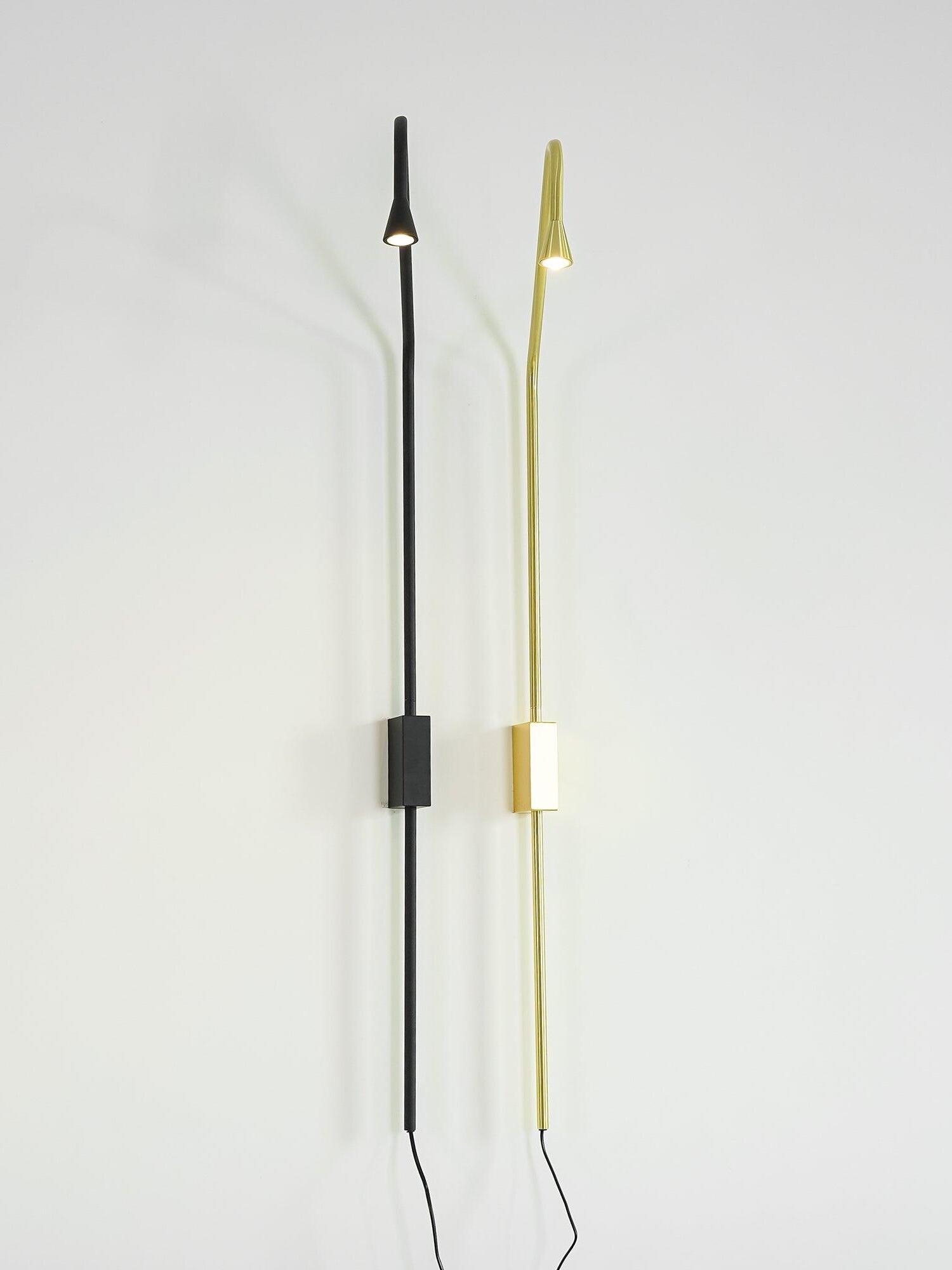 Front view of Black and Golden stems with wall blocks