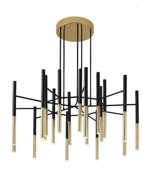 Metal Tubular Chandelier - Cueteks