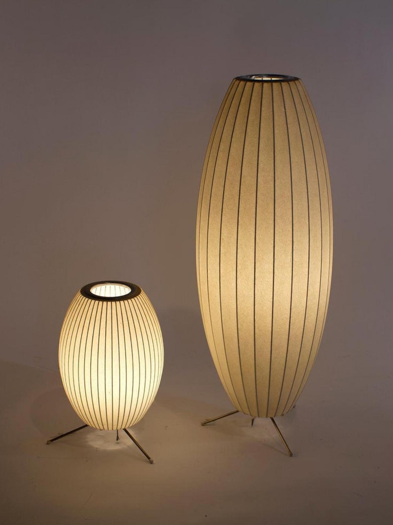 White Nelson Ball Shape Tripod Table Lamp - Cueteks