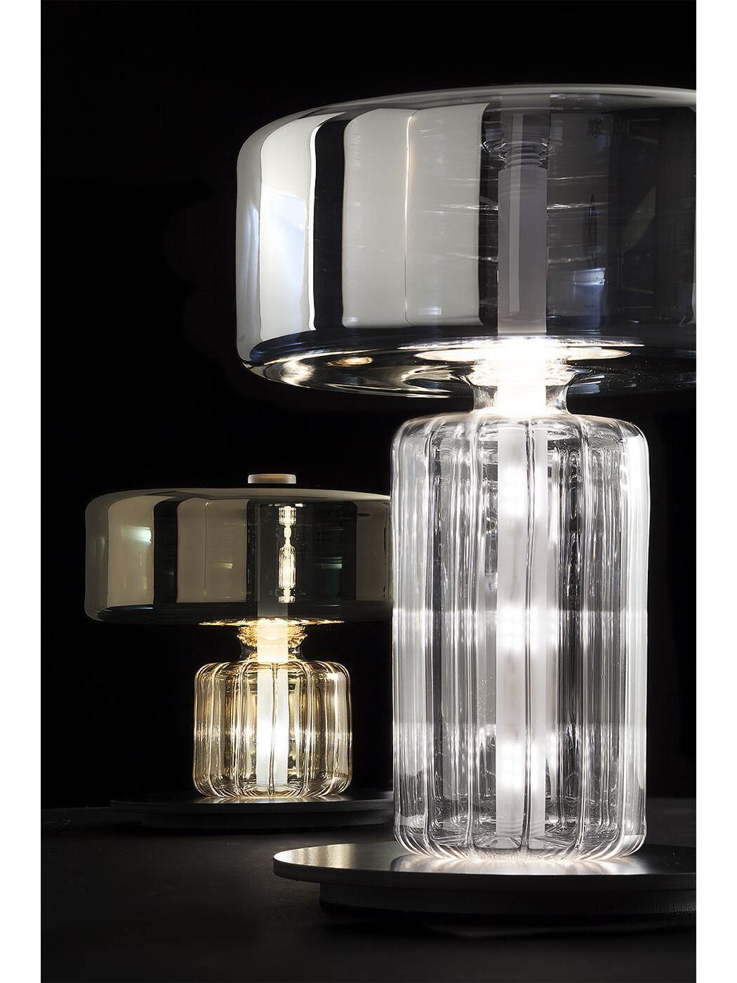 Modern Rapanui Geometric Glass Table Lamp - Cueteks
