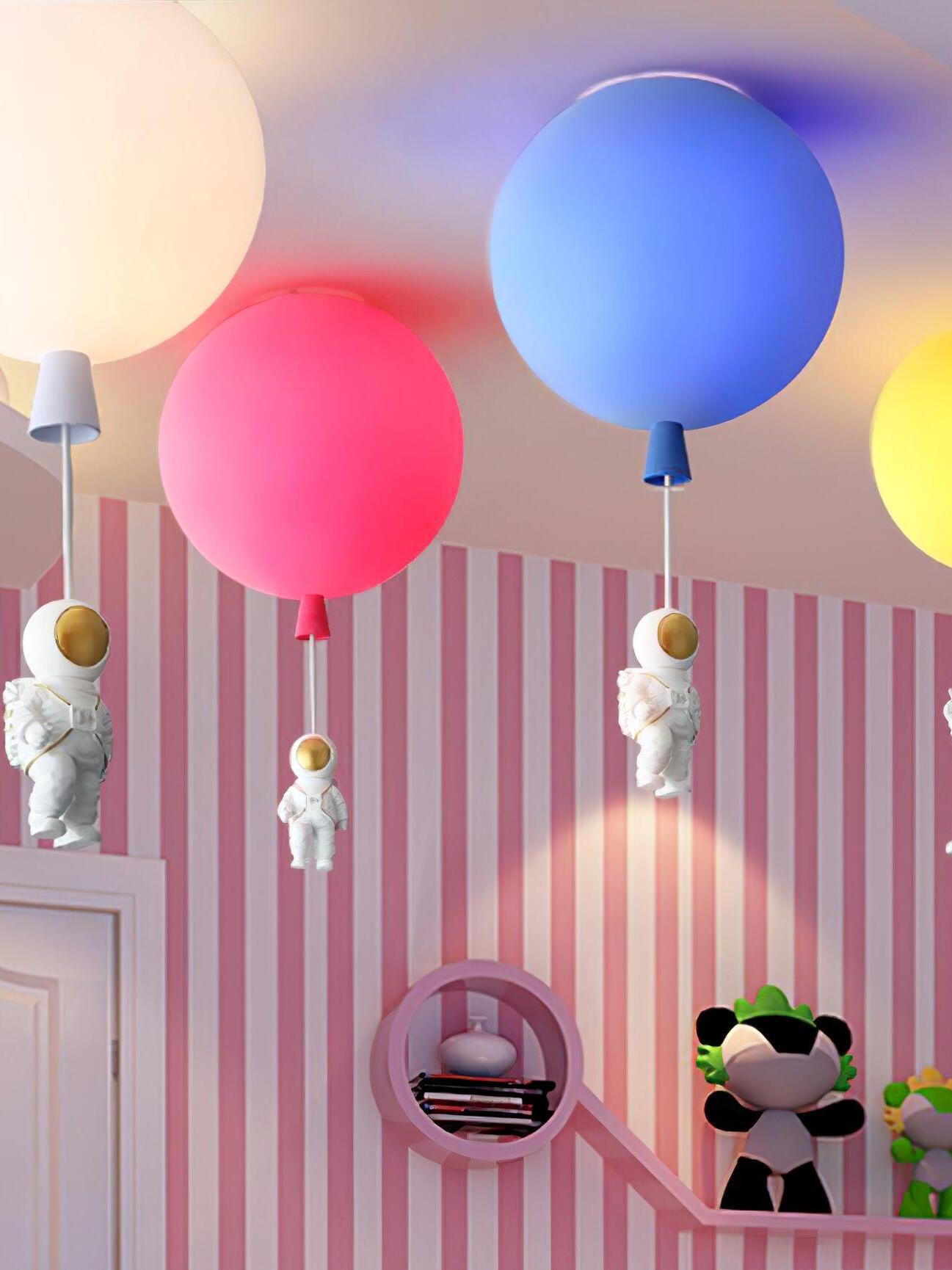 Creative Frosted Balloon Astronaut Children Ceiling Light - Cueteks