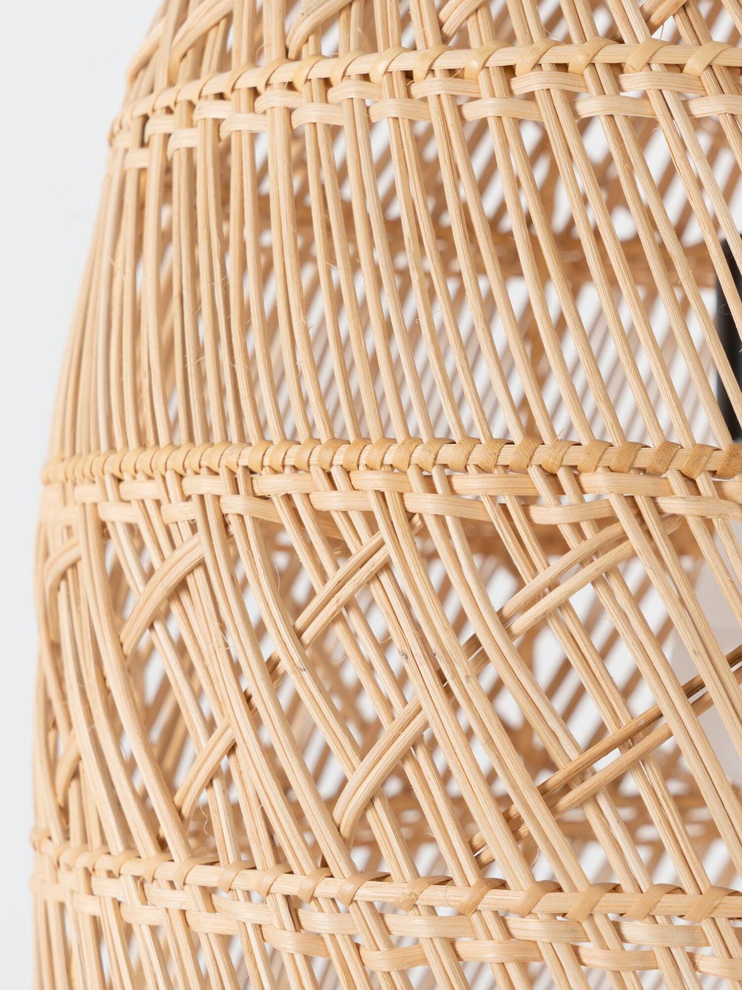 Detail of natural wicker shade weaving
