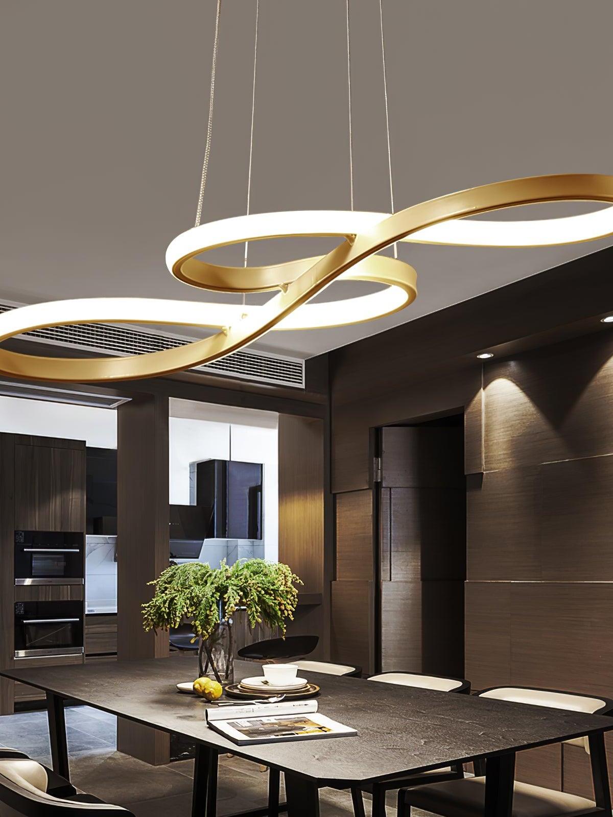 Modern Wavy Line Note Acrylic Pendant Lamp - Cueteks