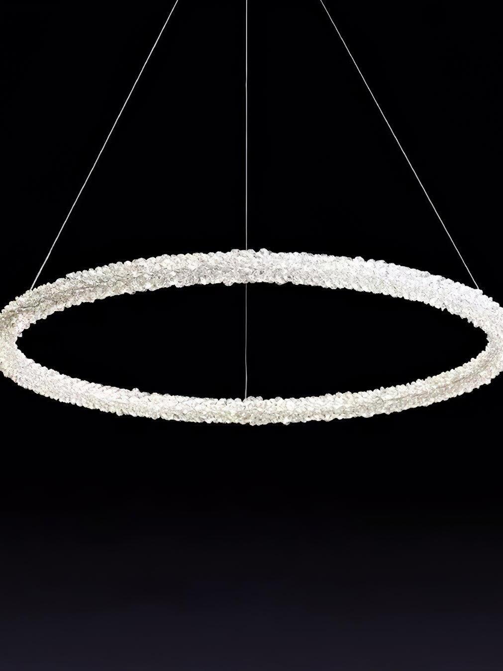 Decorative Ring Crystal Island Chandelier - Cueteks