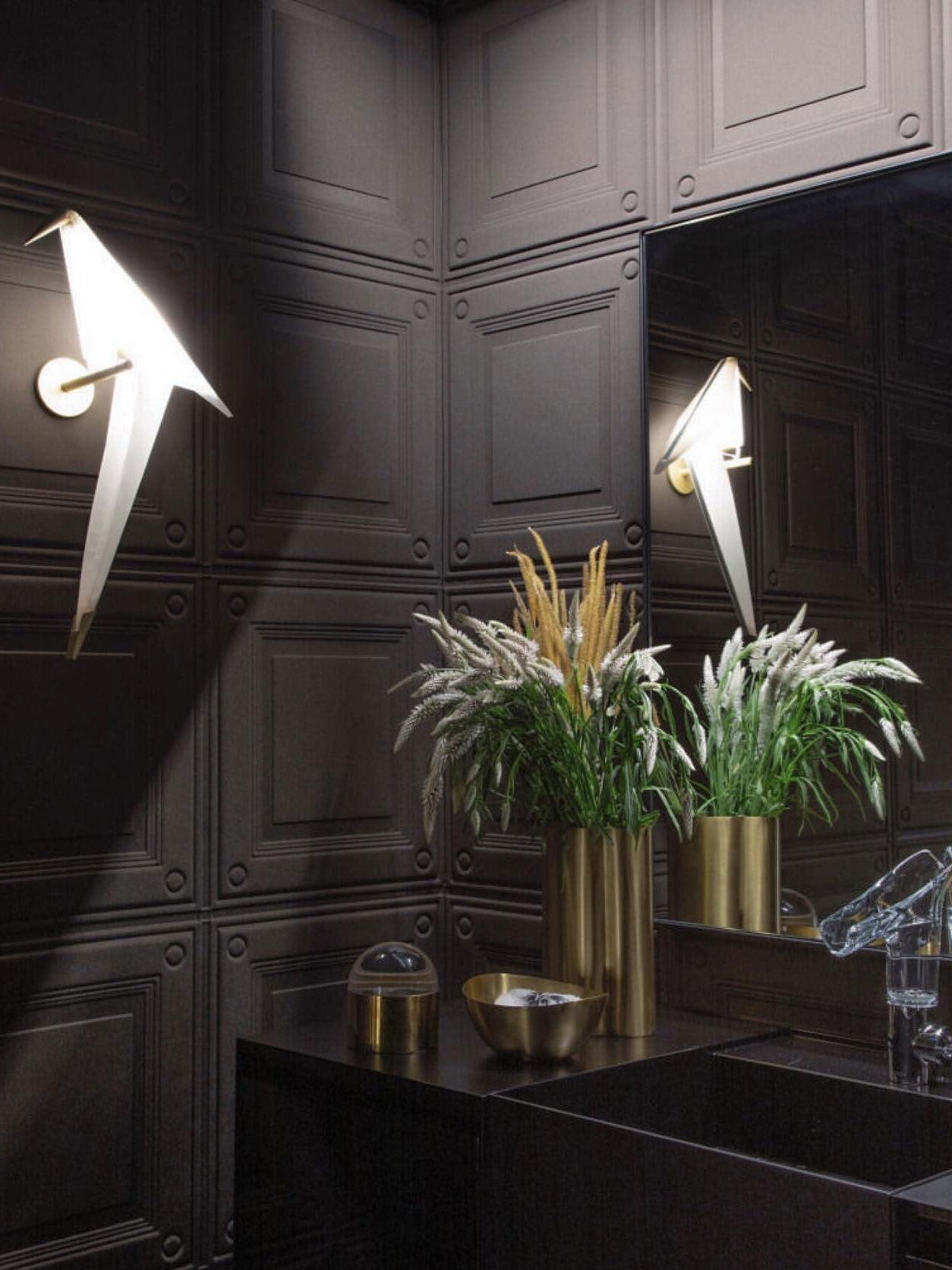 Modern Metal Perching Bird Wall Lamp For Bedroom - Cueteks