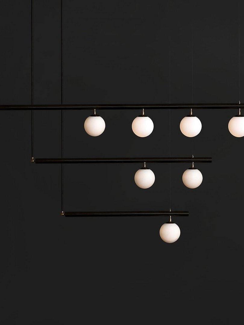 Multi-layer Rod Satellite Ball Ceiling Light - Cueteks