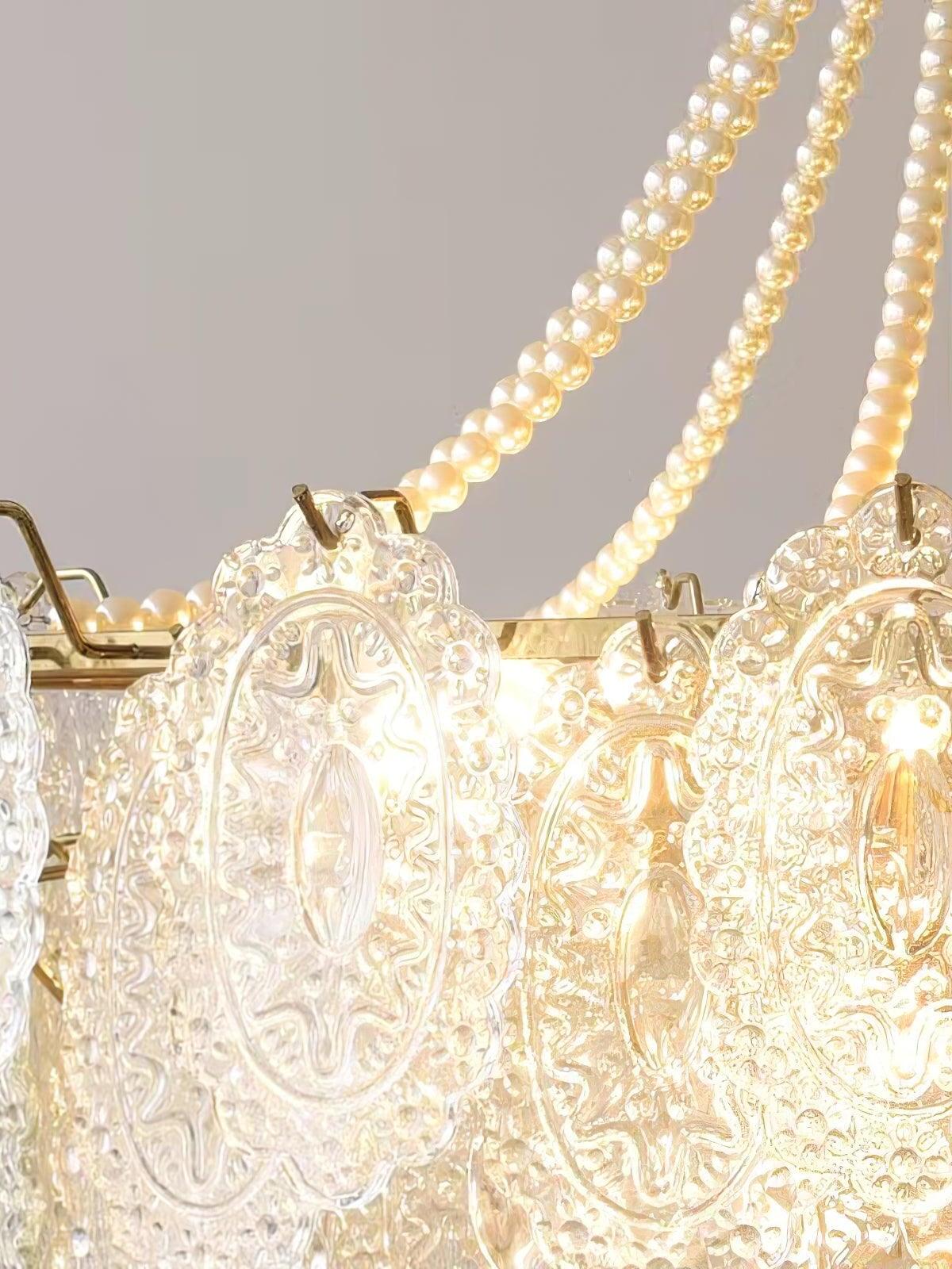 Pearls Glass Chandelier - Cueteks