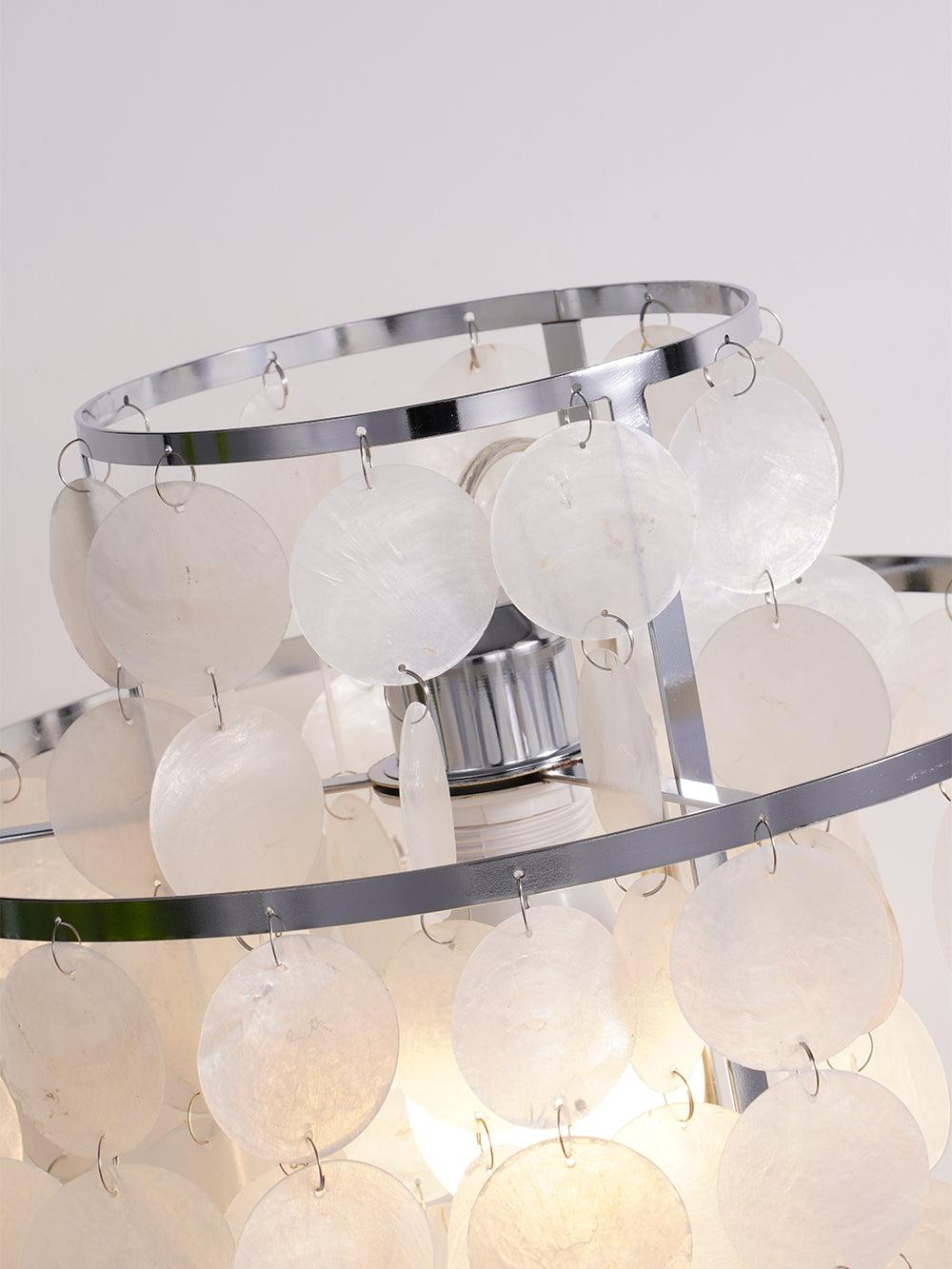 Close top rings and central bulb among shell discs