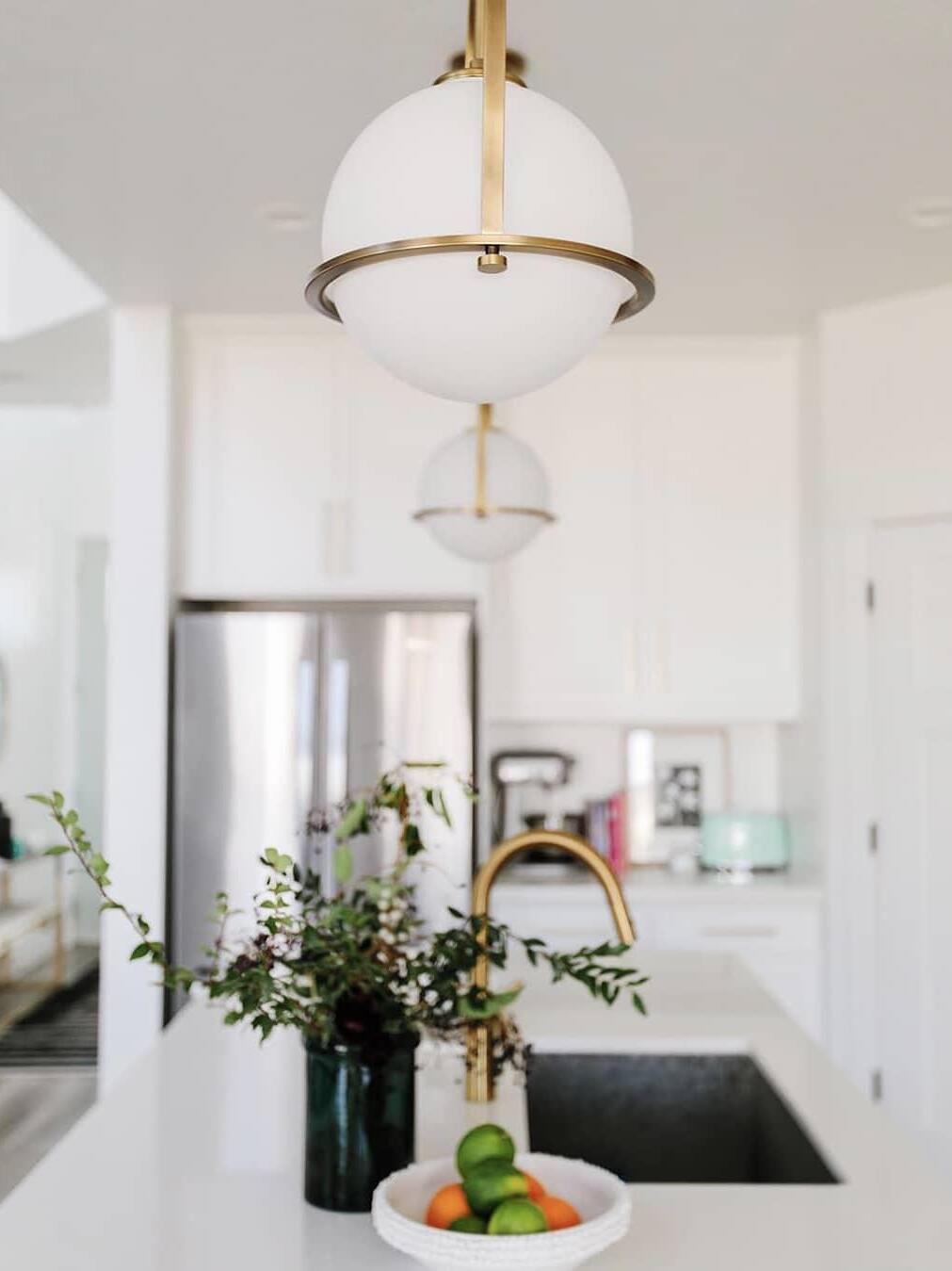 Modern Somerset Opal Glass Ball Pendant Light - Cueteks
