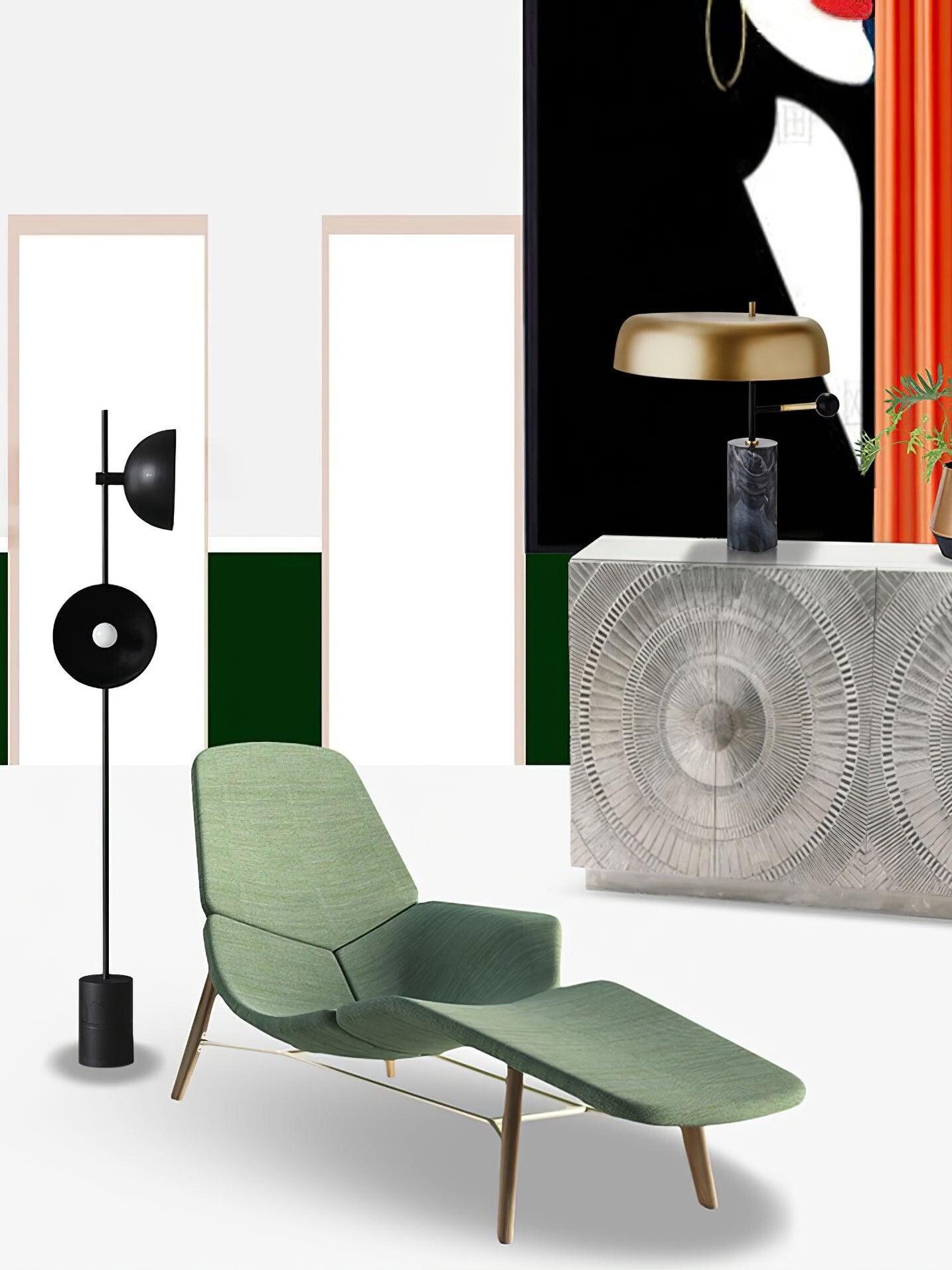 Adam Unique Black Gold Marble Table Light - Cueteks