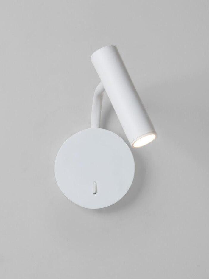 White angled reading head and round wall plate