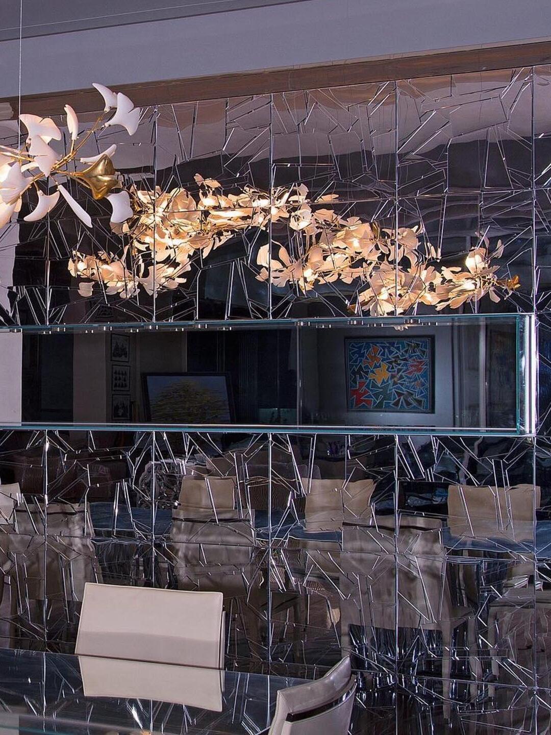 Creative Ceramics Gingko Flower Chandelier G - Cueteks