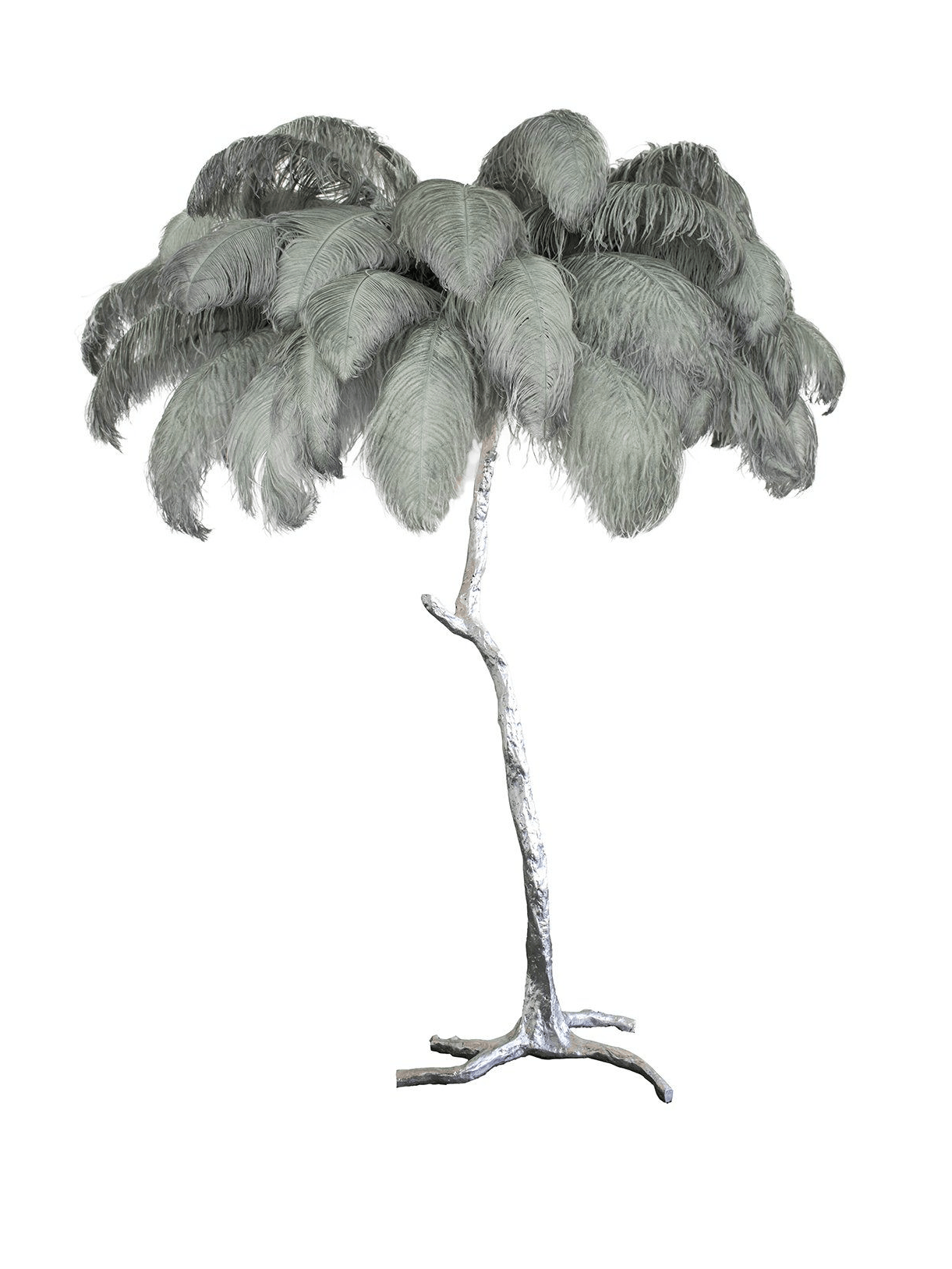 Ostrich Feather Resin Floor Light - Cueteks