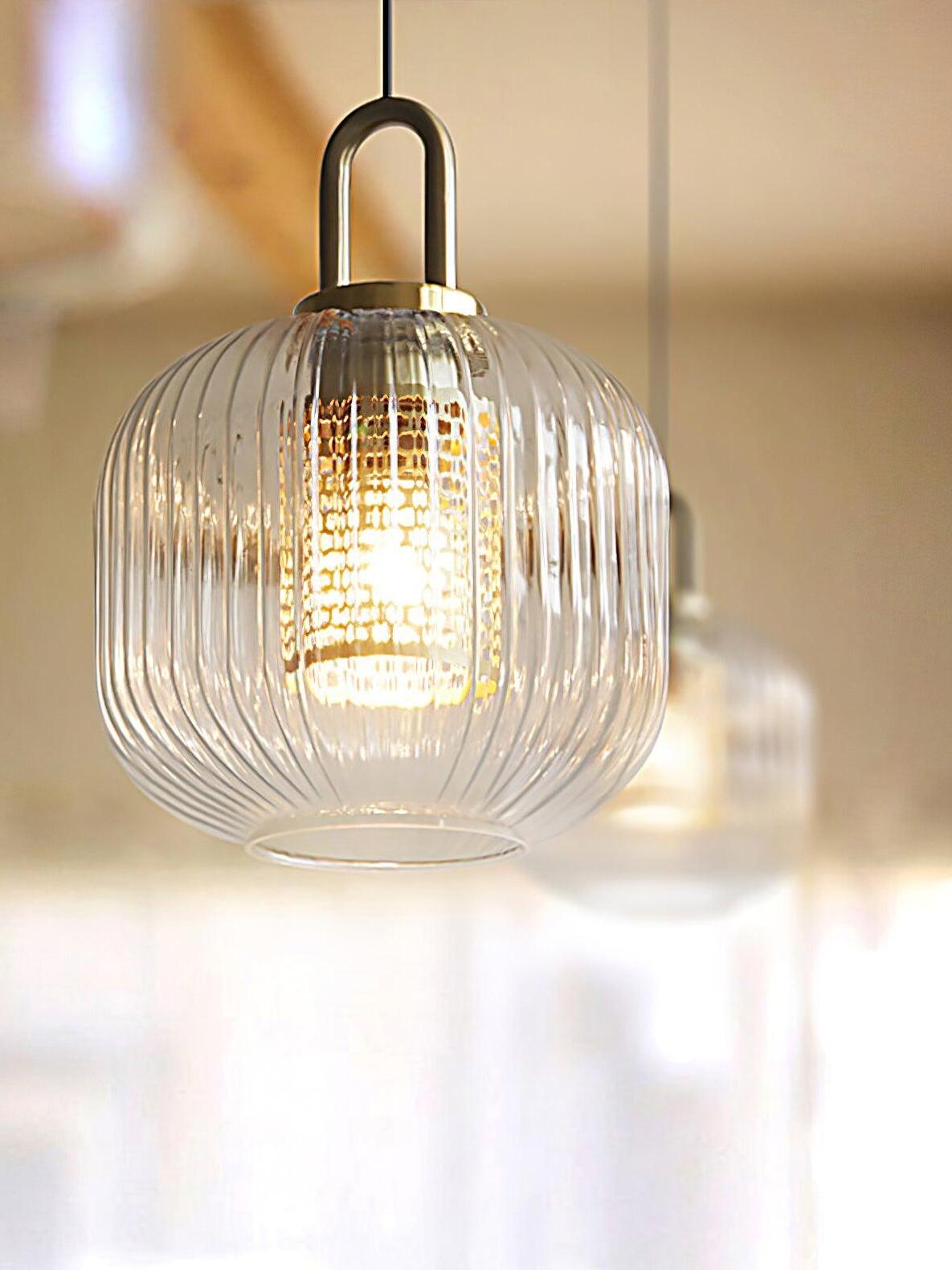 Illuminated inner cover behind clear ribbed glass
