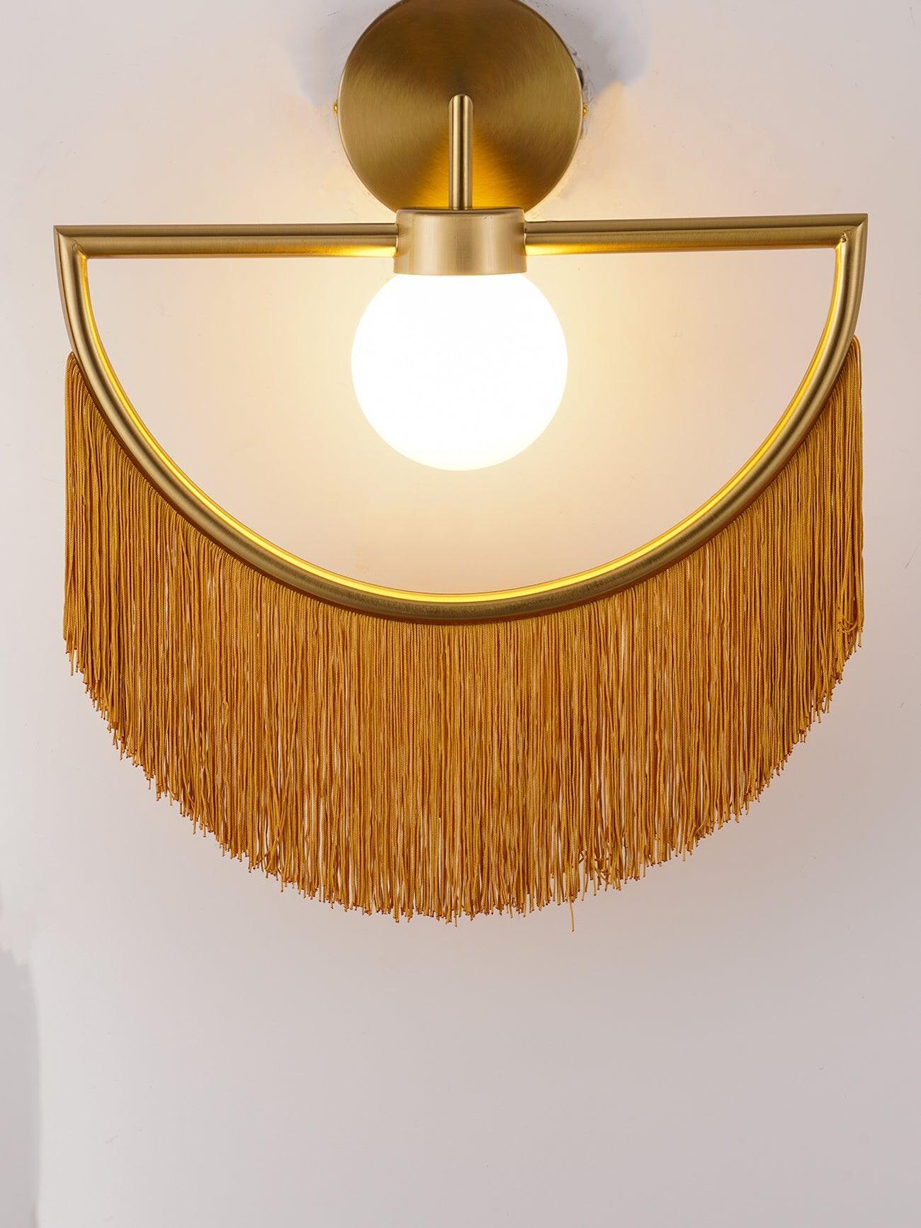 Exquisite Wink Tassel Glass Ball Wall Lamp - Cueteks