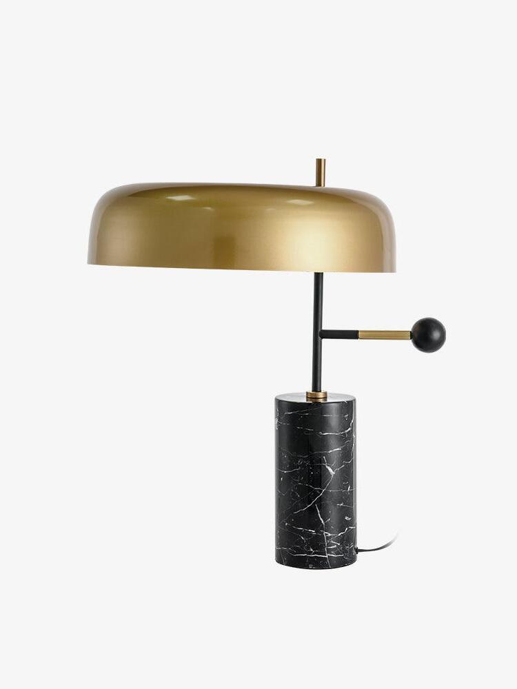 Adam Unique Black Gold Marble Table Light - Cueteks