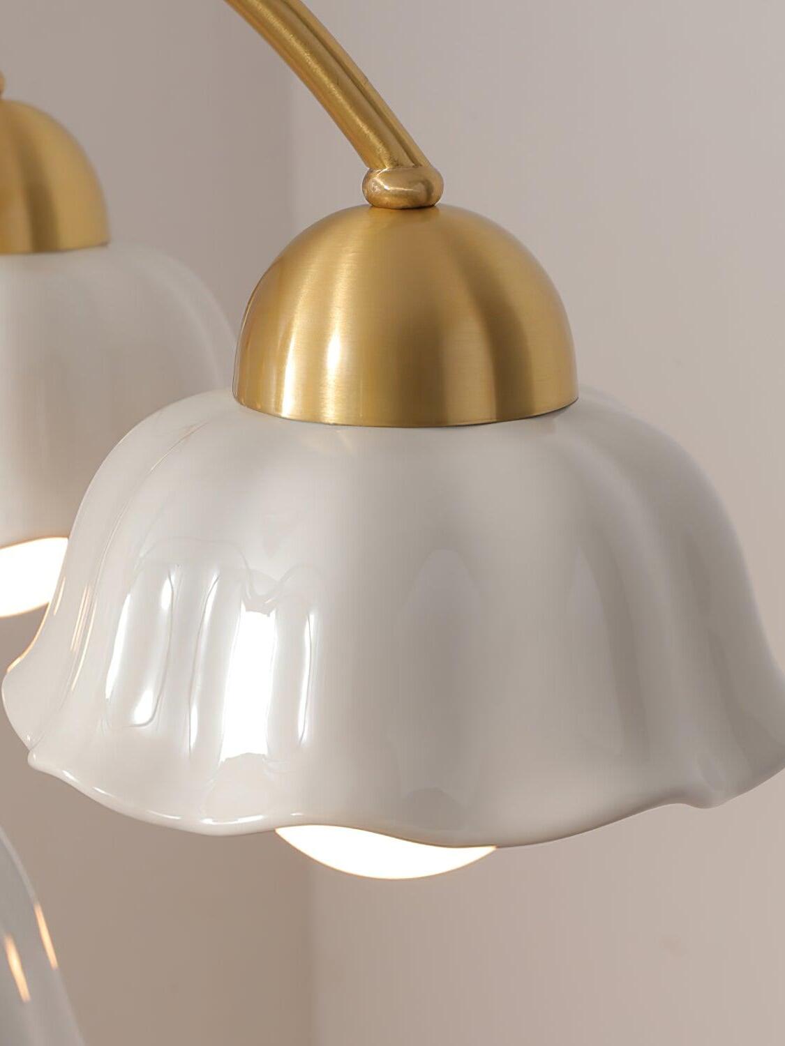 Swedish Modern Brass Chandelier - Cueteks