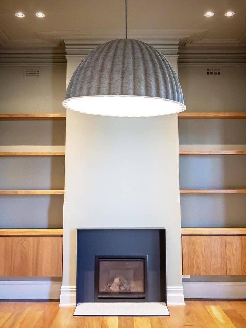 Modern Under The Bell Ribbed Pendant Lamp - Cueteks