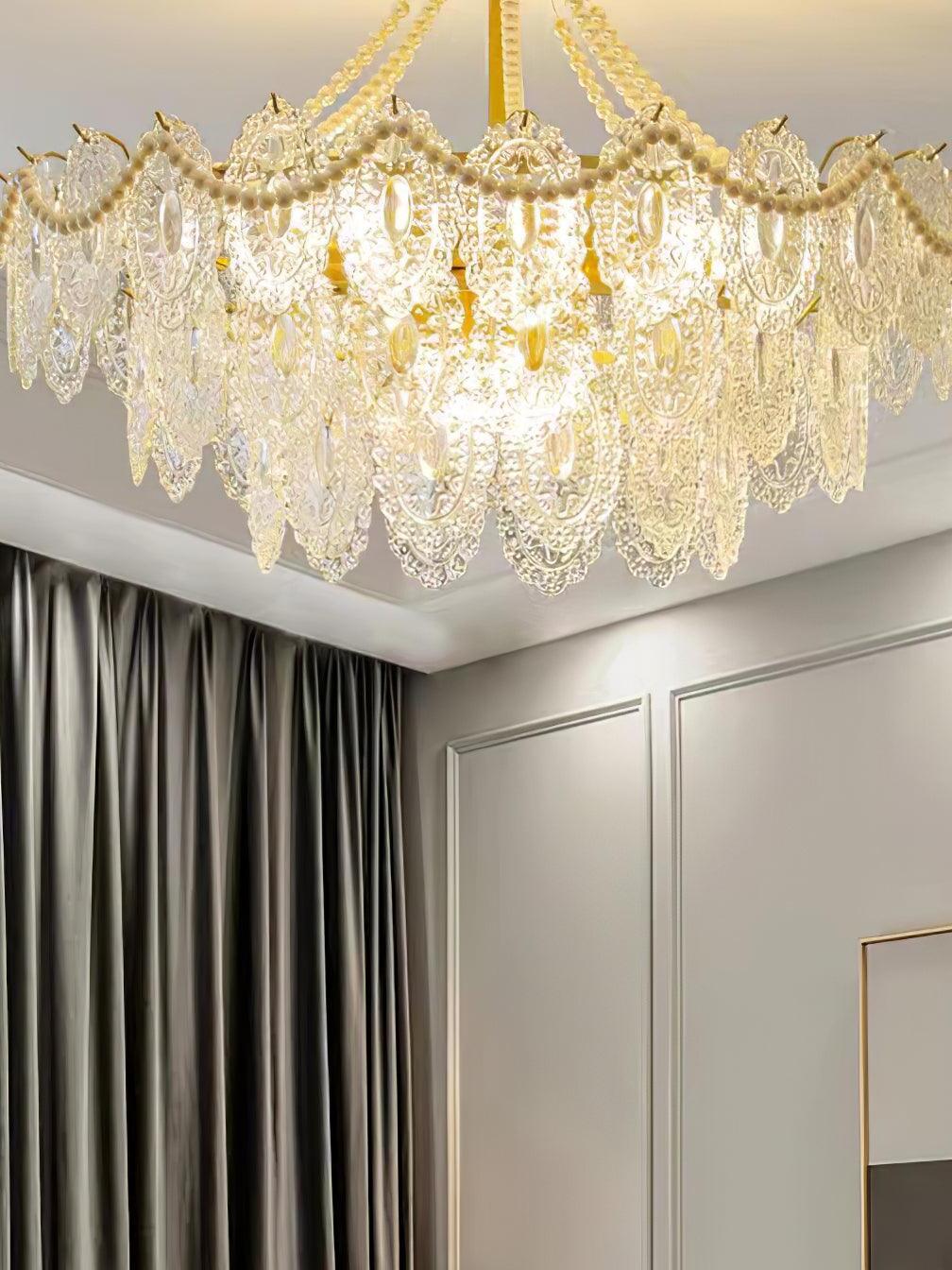 Pearls Glass Chandelier - Cueteks