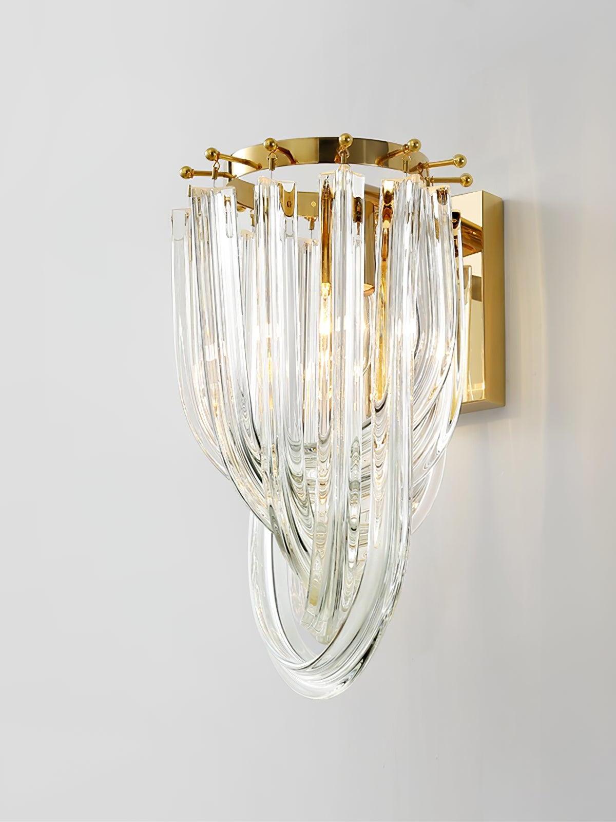 Mid Century Trevi Murano Elegant Wall Lamp - Cueteks