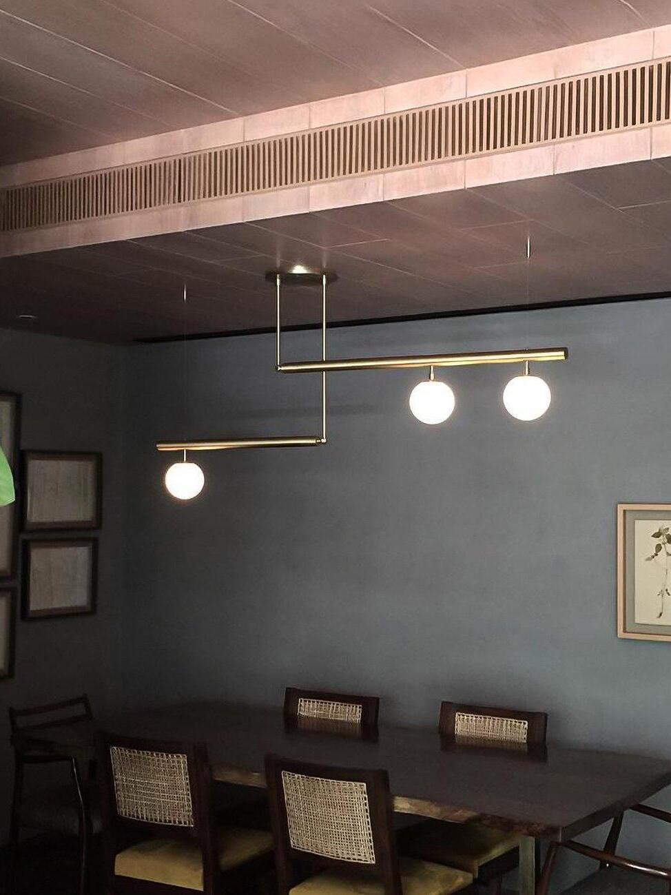 Multi-layer Rod Satellite Ball Ceiling Light - Cueteks