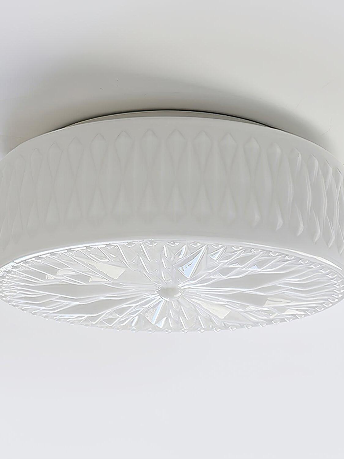 Vintage Adler Glass Rounded Ceiling Light For Bedroom - Cueteks