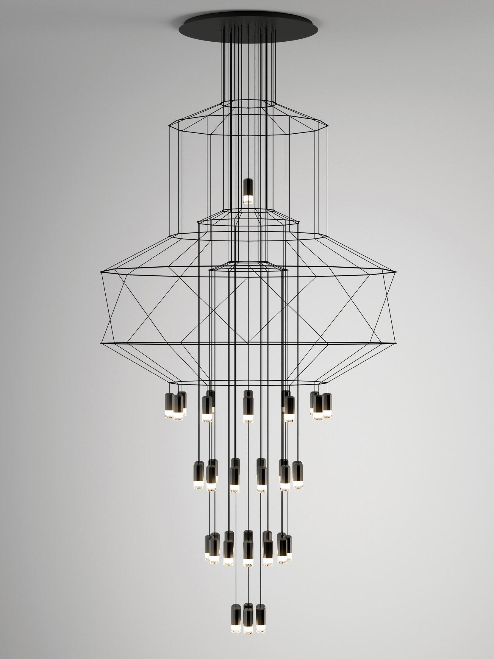 Industrial Metal Lines Multi-head Chandelier - Cueteks