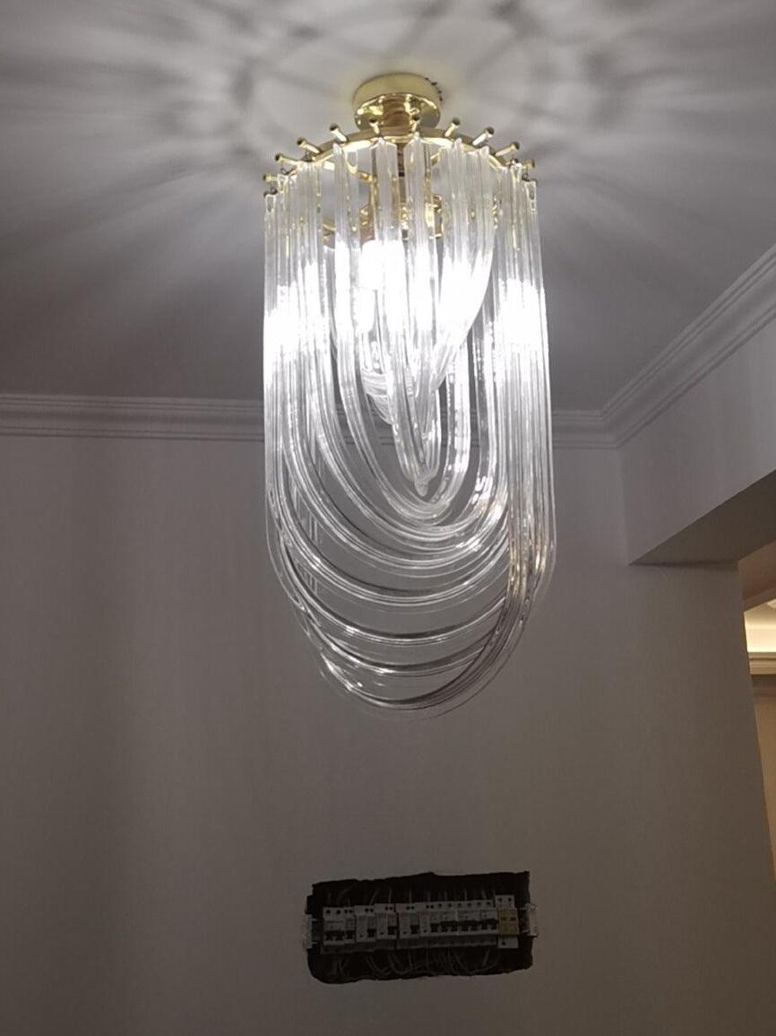 Modern Crystal pendant lamp in Champagne Gold for Restaurant - Cueteks